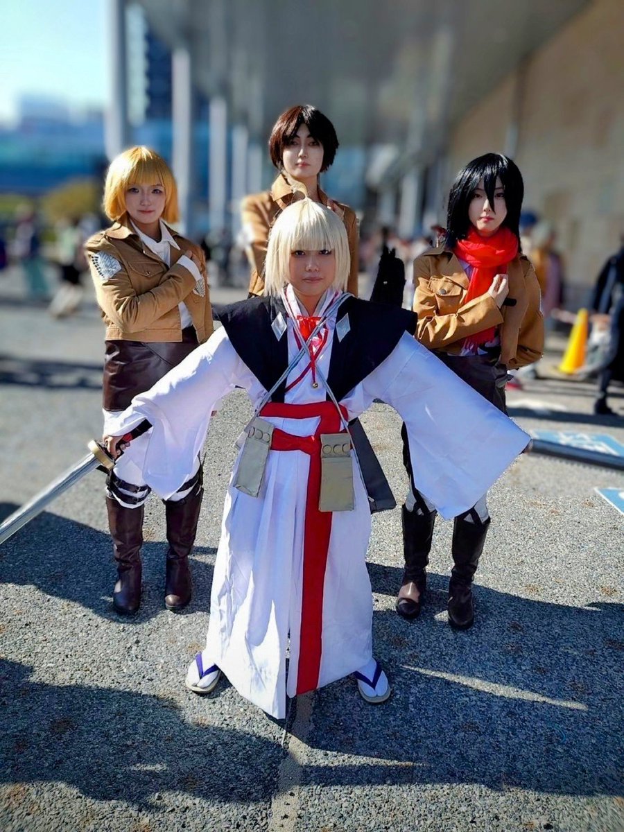 ⚠コスプレ⚠キャラ崩壊⚠

　『約束しよう付知は必ず！！
　　　コスプレを全力で楽しむ！！』

　　●付知　　(はちゅりん)
　　●アルビン(<a href="/Shi2uo2/">シズ</a>)
　　●エレン　(<a href="/106telu/">テル</a>)
　　●ミカサ　(<a href="/888hatimiii/">888</a>)

 　#富士コス