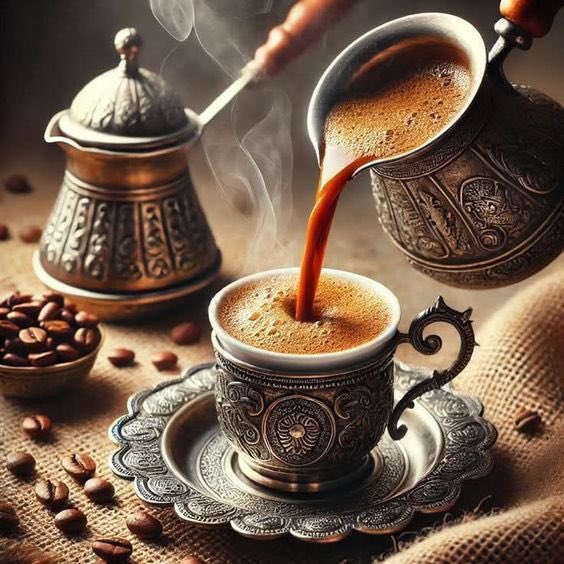 قهوتي أنيقة بكل تفاصيلها 
رائحتها.. مذاقها.. لونها 
وأنفاسها لذة تبحر بالعقل 
توصلنا لمن نحب نهمس 
لهم بأنهم جمال المساء