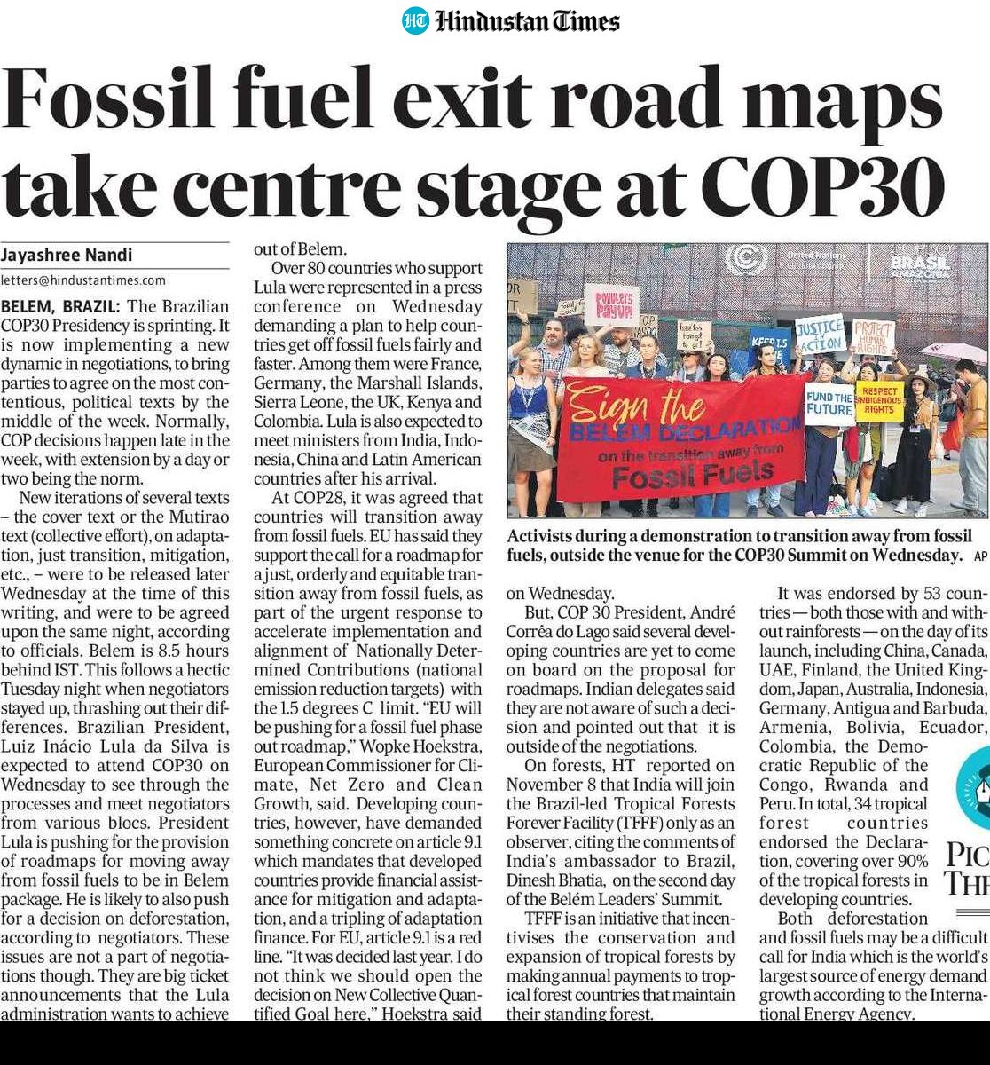 jayashreenandi's tweet image. #COP30 Presidency wants a decision on a roadmap to phaseout #fossilfuels &amp;amp; counter #deforestation. Both extremely contentious fr develping countries going thru non-linear energy transitions.  This may not be accepted without adequate finance.