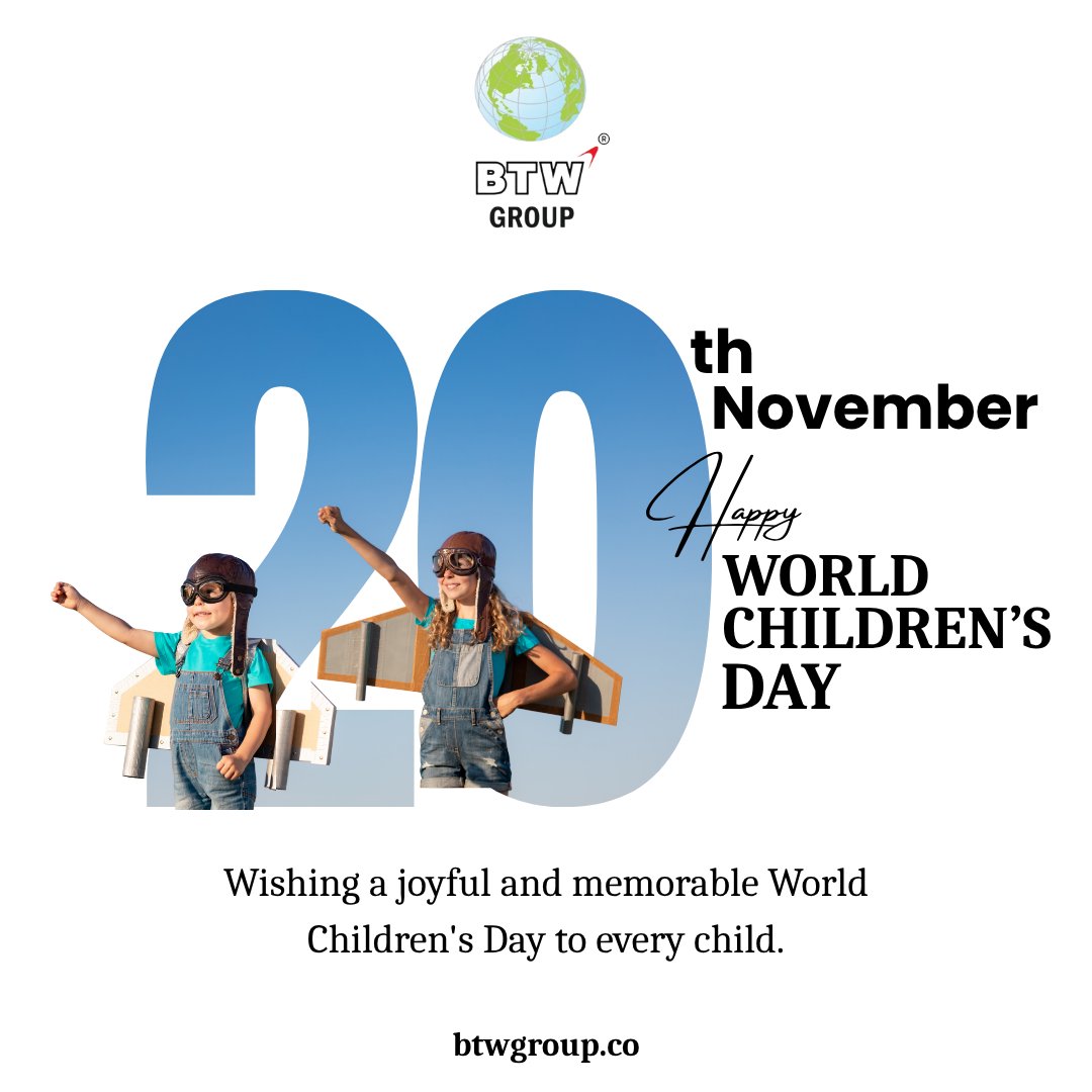 btwgroupco's tweet photo. Happy Children’s Day from BTW Group—celebrating joy, imagination, and every child’s limitless potential.

#happychildrensday #btwgroup #childrensday #kidsday #celebratingchildren #futureleaders
#dreambigkids #positivity #worldchildrensday #brightfutures #joyfulmoments https://t.co/DzyYGvuyHX