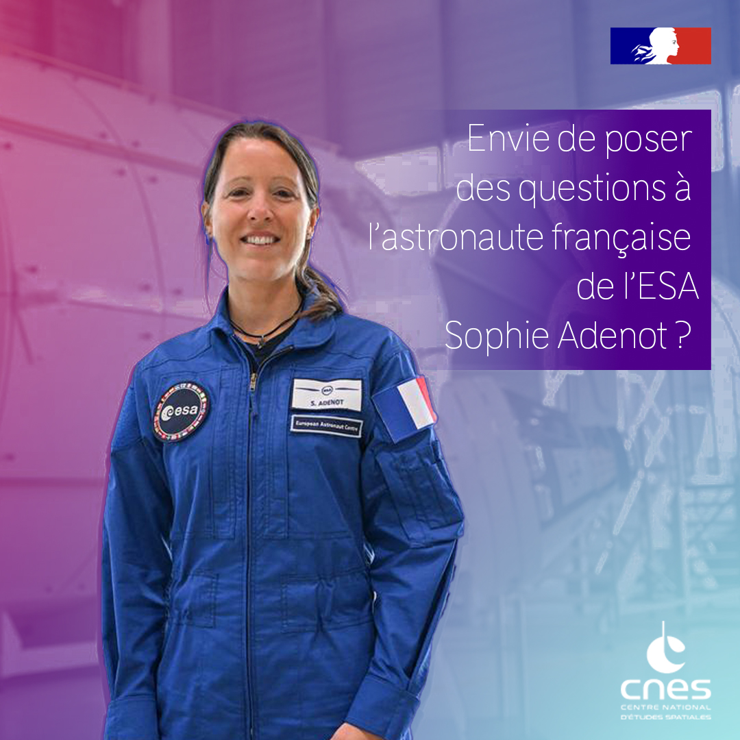 CNES's tweet image. Comment va se passer sa prochaine mission ? Quelles expériences va-t-elle effectuer à bord ? Vous avez des questions pour @Soph_astro ? 
Posez les nous, le #CNES lui relayera les meilleures ! Tentez votre chance ! 

@esa @ESA_fr  #Epsilon #astronaute