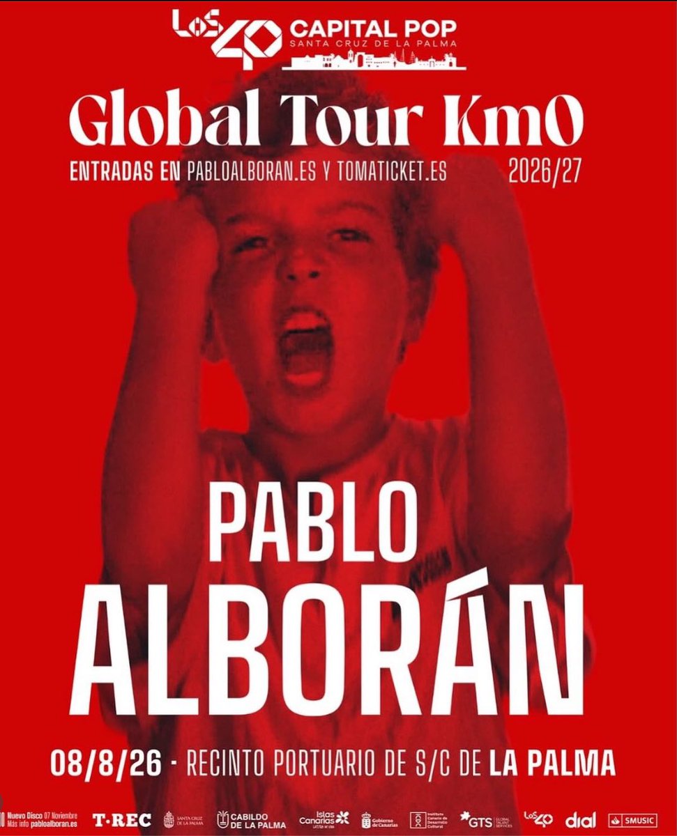 #INFO Nueva fecha concierto <a href="/pabloalboran/">Pablo Alborán</a> en Santa Cruz de la Palma🇪🇸 
👉🏻8 Agosto  (Capital Pop)
🎟️ YA Preventa fans hasta mañana a las 11.59hrs. (Habéis recibido un email con el código) 
🎟 Venta General mañana a las 12hrs