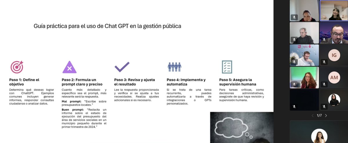 🟠 ¡Hoy hemos realizado la segunda sesión del Curso Avanzado para Agentes Locales de Innovación 2025 completada!

🎯 Hemos trabajado sobre IA y gestión de datos en la administración local, explorando limitaciones, riesgos y claves para implementar estrategias municipales.
