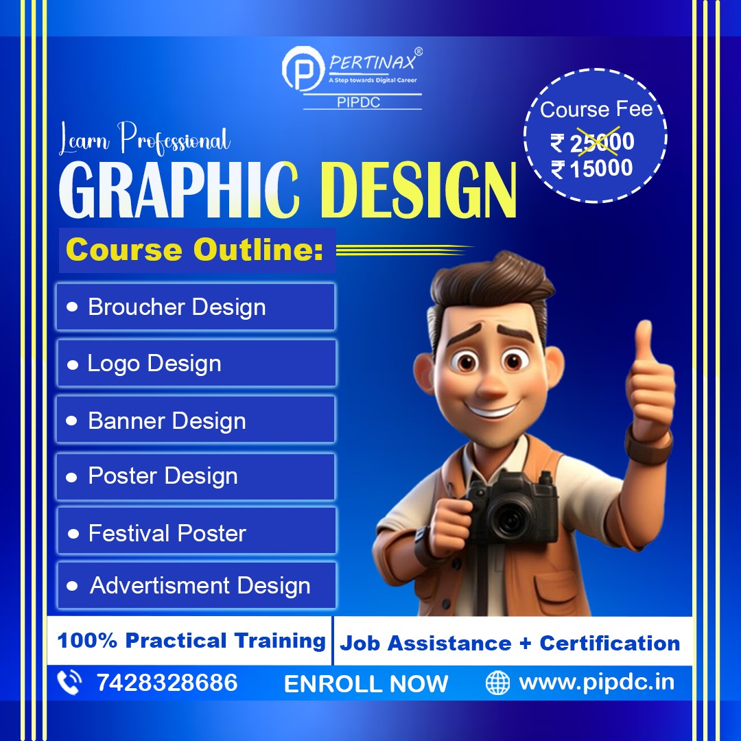 PIPDCInstitute's tweet image. “Start your creative journey with our Professional Graphic Design Course! Get 100% practical training, certification &amp;amp; job assistance.
📞 7428328686
🌐 pipdc.in
#GraphicDesign #GraphicDesigner #DesignCourse #DesignInstitute #PIPDC #Pertinax #DigitalSkills #Creative