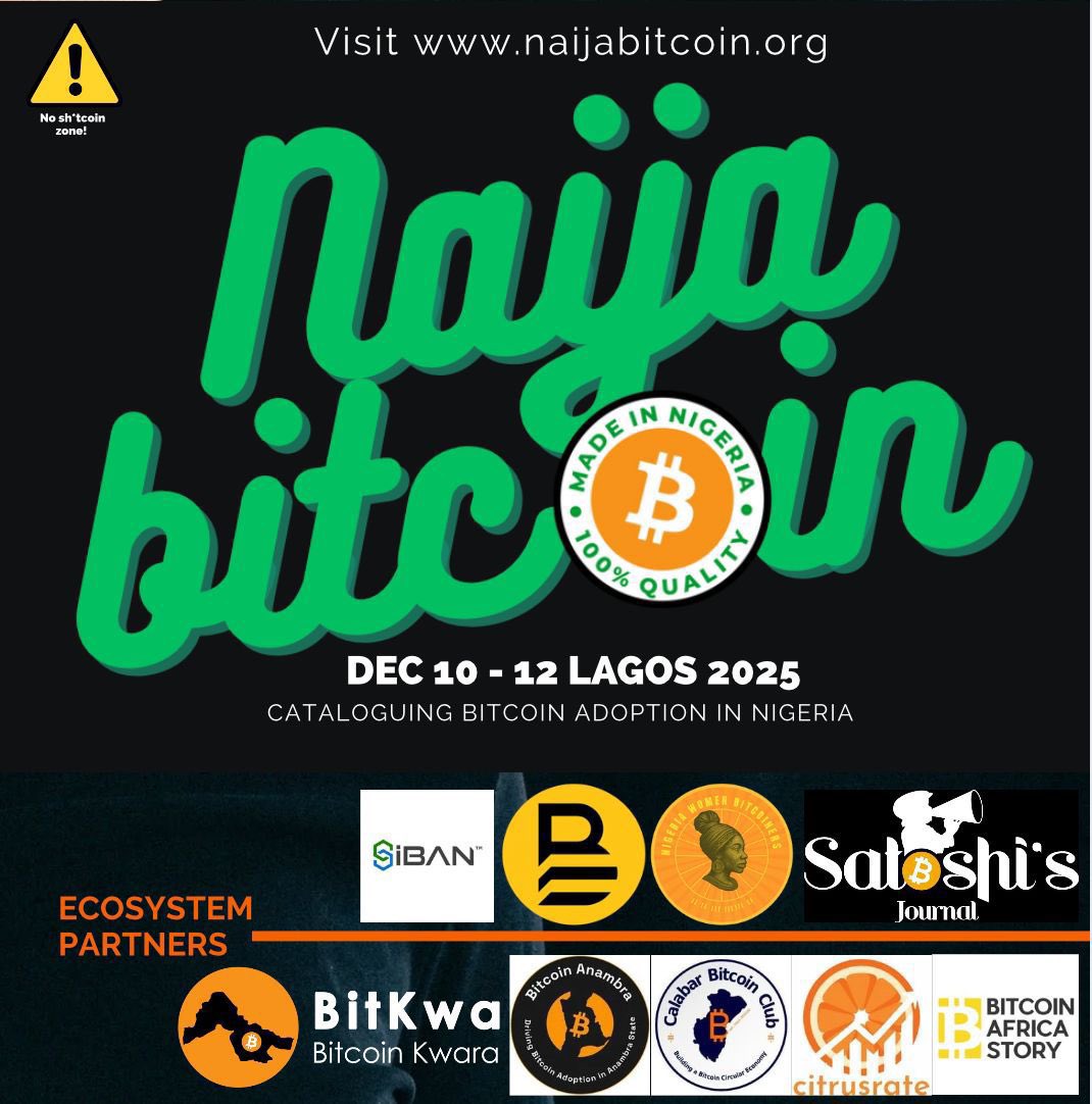 <a href="/naijabitcoinorg/">Naija Bitcoin Conference Dec 10 - 12, 2025, Lagos</a> 2025 is almost here!!!.
This December, it comes bigger, bolder, and brighter. Citrusrate is proud to be an ecosystem partner 🤝
Register at naijabitcoin.org 
🗓️ 10th-12th December, 2025.
📍Lagos, Nigeria.
Get ready for mind-blowing Bitcoin insights,