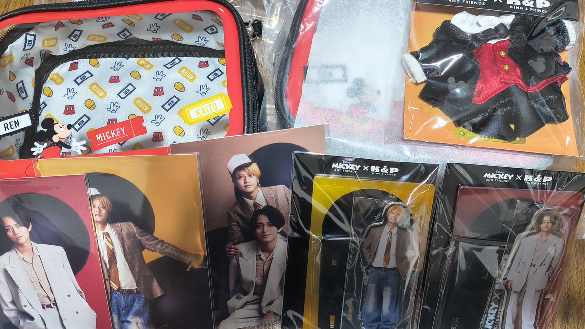 キンプリ×ミッキー はぴぬい 着せ替え衣装 持ち歩きポーチ 永瀬廉 髙橋海