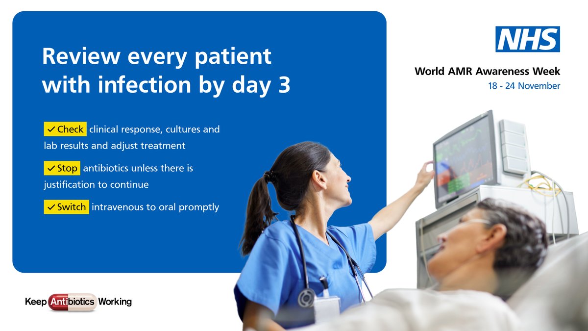 davidwebb_1's tweet image. Healthcare professionals in hospitals play a critical role in combatting antimicrobial resistance - refresh your knowledge of best practice and share with your team. Let’s protect patients, preserve antibiotics, and drive change together! #KeepAntibioticsWorking #WAAW2025