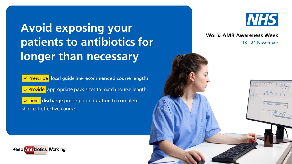davidwebb_1's tweet image. Healthcare professionals in hospitals play a critical role in combatting antimicrobial resistance - refresh your knowledge of best practice and share with your team. Let’s protect patients, preserve antibiotics, and drive change together! #KeepAntibioticsWorking #WAAW2025