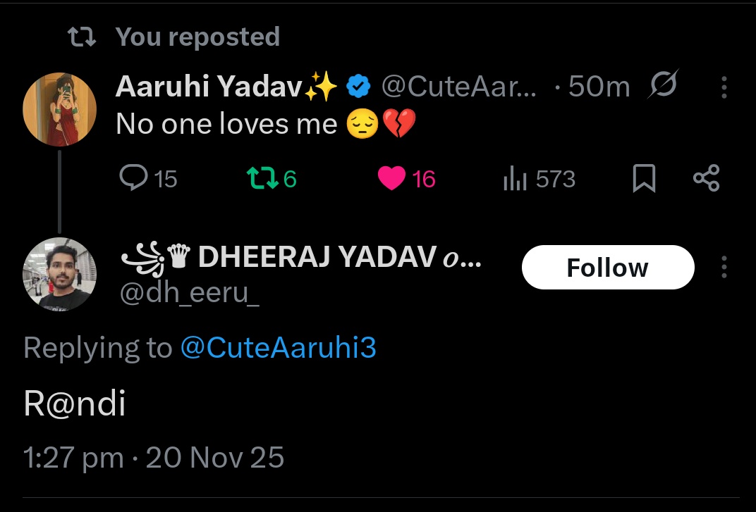 मेरी गलती बस इतनी है कि मैं यादव होकर भी तेजस्वी और अखिलेश जैसे सनातन विरोधी यदमुल्लो का समर्थन नहीं करती। 🙂