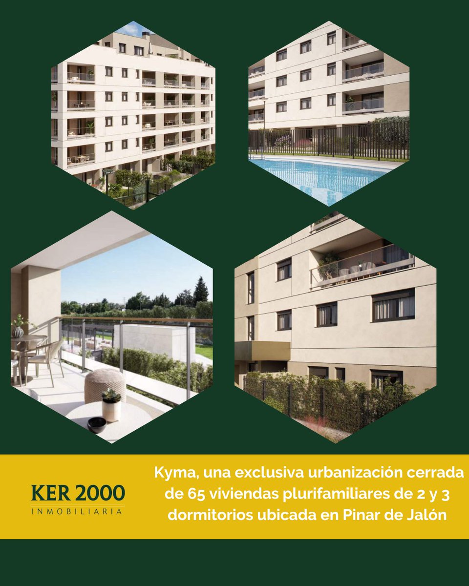 Ker2000Inmo's tweet image. 𝗗𝗲𝘀𝗰𝘂𝗯𝗿𝗲 𝗞𝘆𝗺𝗮, una exclusiva urbanización cerrada de 𝟲𝟱 𝘃𝗶𝘃𝗶𝗲𝗻𝗱𝗮𝘀 𝗽𝗹𝘂𝗿𝗶𝗳𝗮𝗺𝗶𝗹𝗶𝗮𝗿𝗲𝘀 𝗱𝗲 𝟮 𝘆 𝟯 𝗱𝗼𝗿𝗺𝗶𝘁𝗼𝗿𝗶𝗼𝘀 ubicada en Pinar de Jalón.