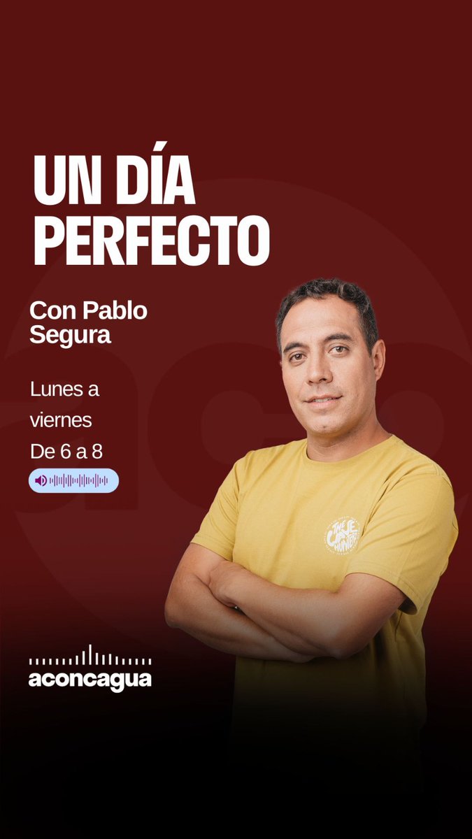🌞 Las mañanas arrancan con todo en Aconcagua Radio!

Con Pablito Segura al mando, llega “Un Día Perfecto” 🎙️

Música, actualidad y toda la información para acompañarte desde temprano.

Sintonizá y empezá tu día de la mejor manera 
👉 aconcaguaradio.com