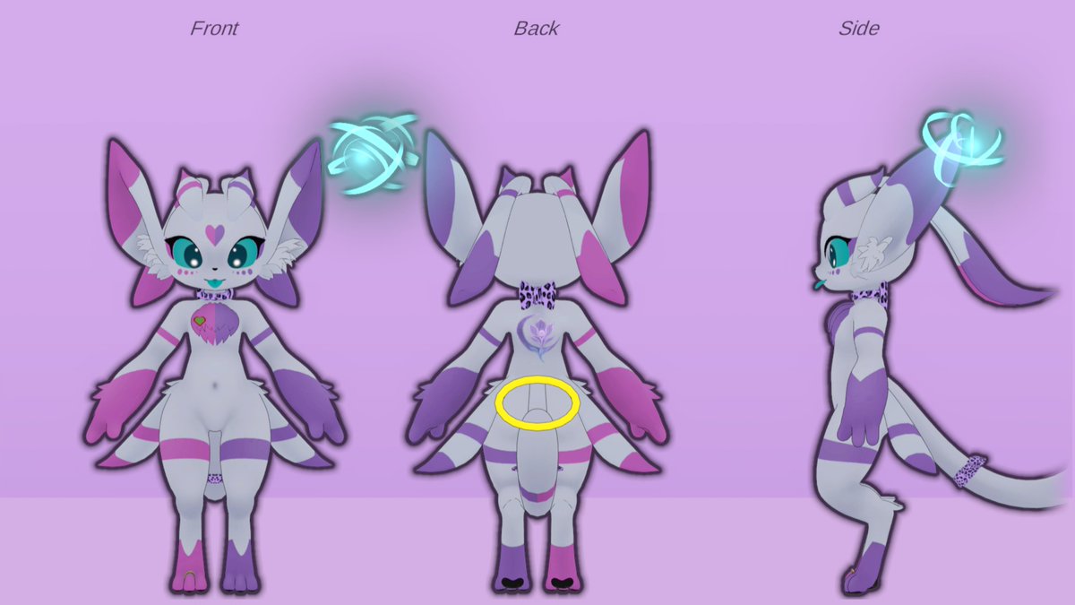 Merelithe's tweet photo. This is my guardian spirit of Love Merelithe. He is inspired by the Ori games and I love 💜 how cute he is. 
I don't really have a backstory for him. It's just me and I feel comfortable with him. Hihi~ 💜 

#OriOC #furries https://t.co/csrpQMYCa7