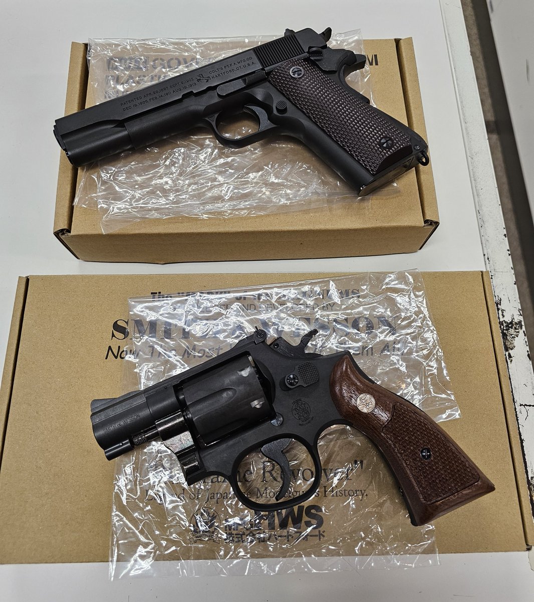tamtamkanazawa's tweet image. #モデルガン も入荷！
 #MULE ×  #タニオコバ
GM7.5 M1911A1ミリタリーブラック！
￥44,400
 #HWS
S&amp;amp;W M15コンバット･マスターピース
2inch HW！
￥34,200
どちらも米軍･法執行機関を中心に活躍した名銃！
是非ご利用ください〜！
 #タムタム金沢  #ミリタリー  #タムタム創業50周年