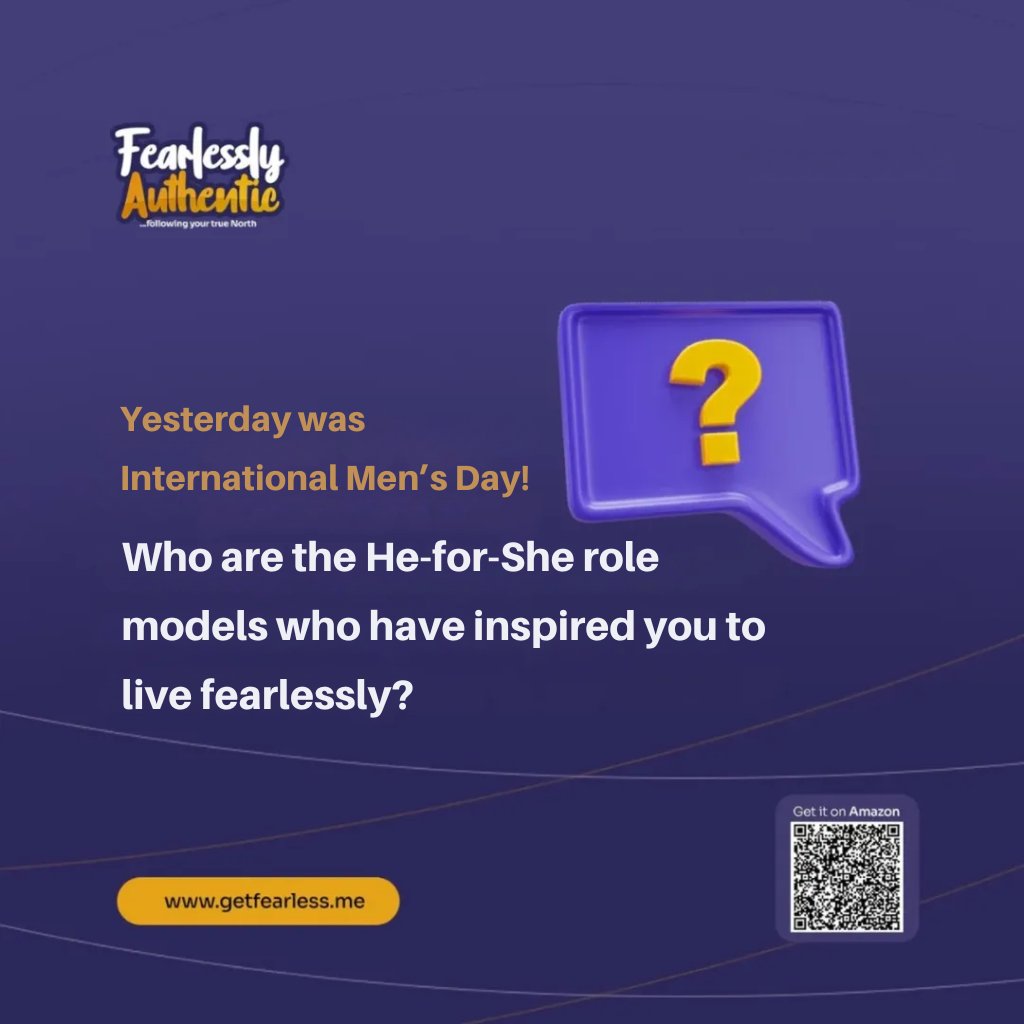 GetFearlessMe's tweet image. Yesterday was International Men’s Day, and it’s a good moment to celebrate the men who challenge norms, uplift others, and inspire courage.

#FearlesslyAuthentic #InternationalMensDay #TrueNorth #BeFearless #LiveBoldly #AuthenticLiving