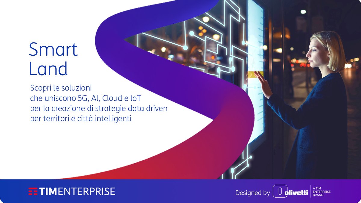 OlivettiOnline's tweet image. Grazie alle soluzioni di @TIM_Enterprise, powered by #Olivetti, trasformiamo i territori in #SmartLand 🏙️📲

Un approccio che ottimizza le risorse nello sviluppo di servizi per cittadini, turisti e imprese grazie ad #IoT, #AI e #Cloud 💡

ℹ️ timenterprise.it/5g-e-iot/smart…
#TIMEnteprise