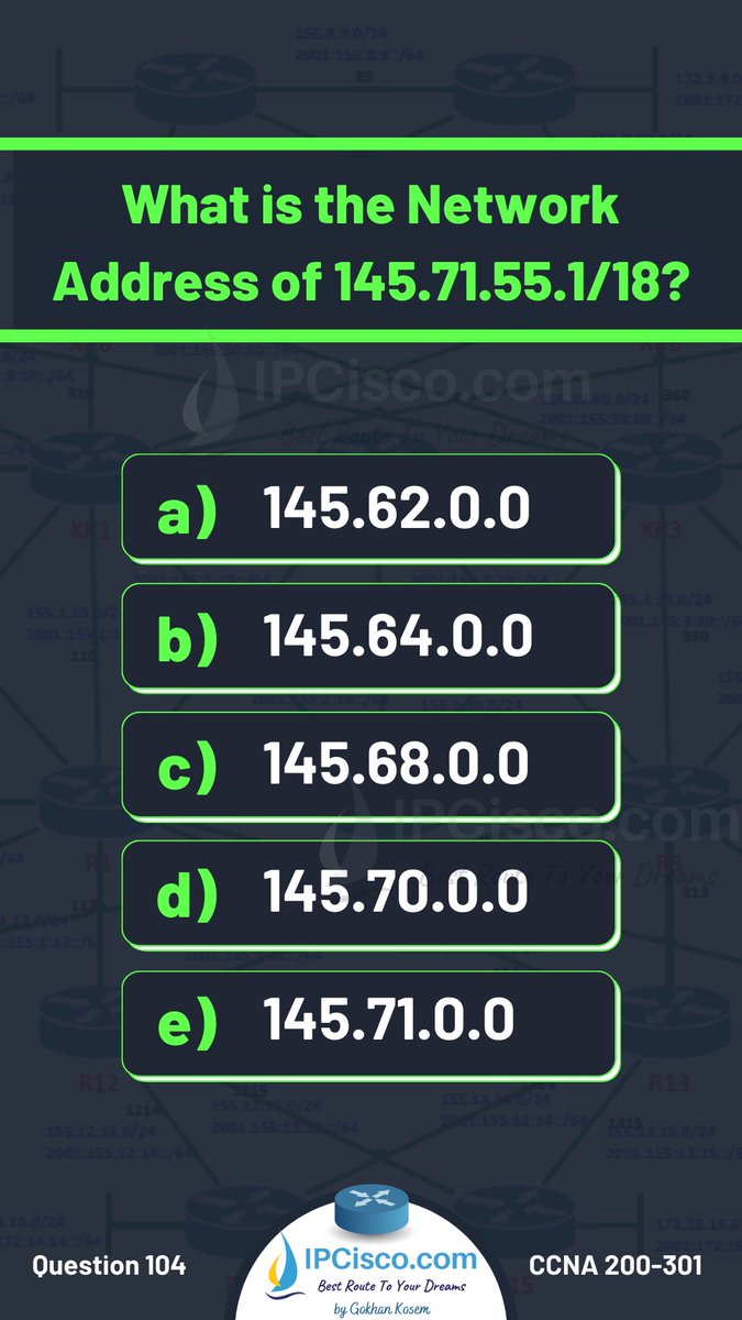 ip_cisco's tweet image. IP Address Challenge!! | IPCisco
.
✨Discount Dash: ipcisco.com/membership/
.
Please Like &amp;amp; Retweet..:)
.
#ccna #cisco #network #networkenguneer