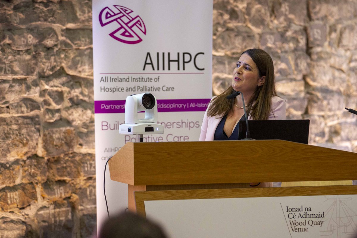 AIIHPC's tweet image. Karen Charnley, CEO, AIIHPC and Prof Kevin Brazil, Chair, PCRN and Professor of Palliative Care, Queen’s University Belfast opening today&apos;s proceedings at the 14th Annual PCRN Symposium, here at Dublin&apos;s Woodquay Venue. #PCRNSymposium.