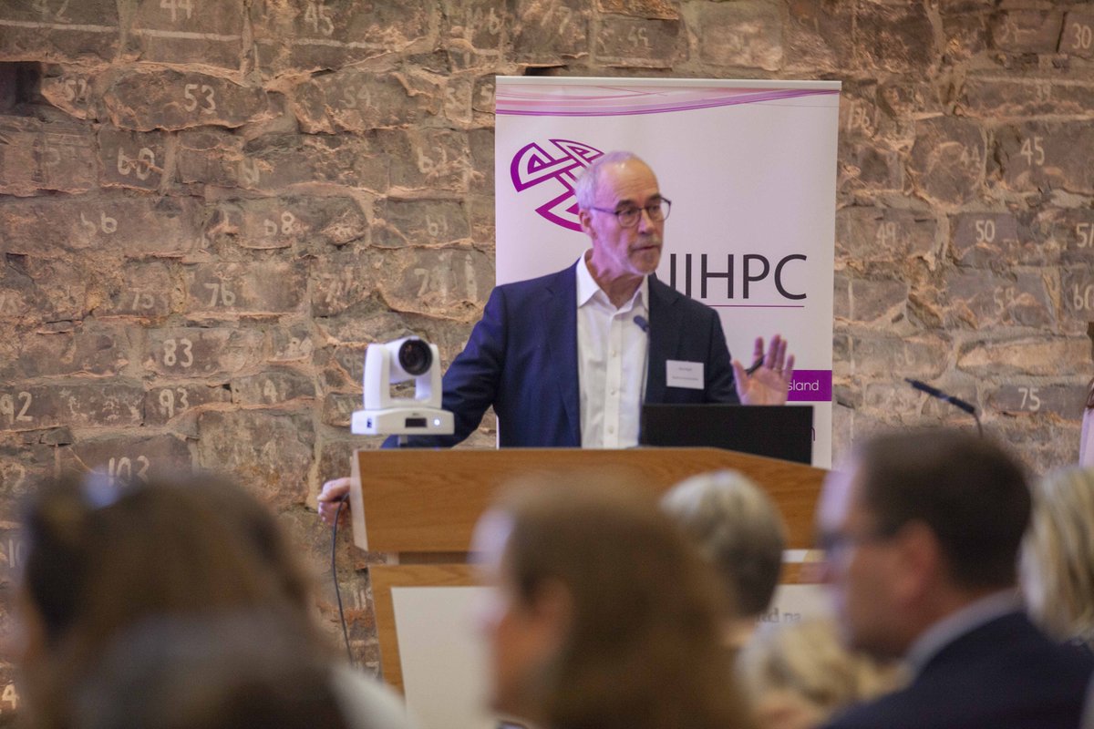 AIIHPC's tweet image. Karen Charnley, CEO, AIIHPC and Prof Kevin Brazil, Chair, PCRN and Professor of Palliative Care, Queen’s University Belfast opening today&apos;s proceedings at the 14th Annual PCRN Symposium, here at Dublin&apos;s Woodquay Venue. #PCRNSymposium.