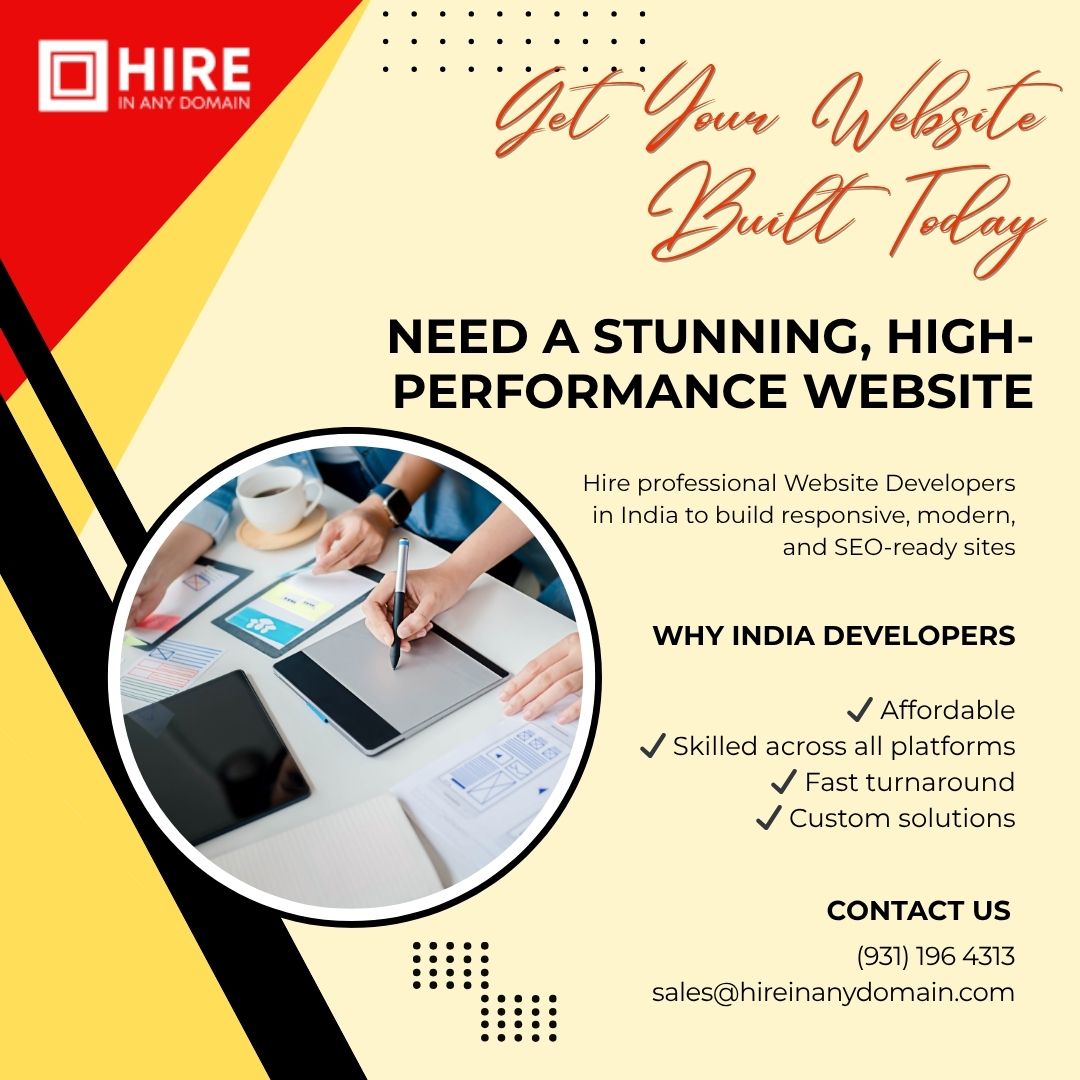 hireinanydomain's tweet image. Build stunning, responsive &amp;amp; high-performance websites with top Website Developers from India
📩 sales@hireinanydomain.com
 🌐 hireinanydomain.com
 📞 +91 9311964313
Visit: hireinanydomain.com/hire-web-devel…
#HireWebsiteDevelopersIndia #WebDevelopersIndia #WebsiteDesignIndia