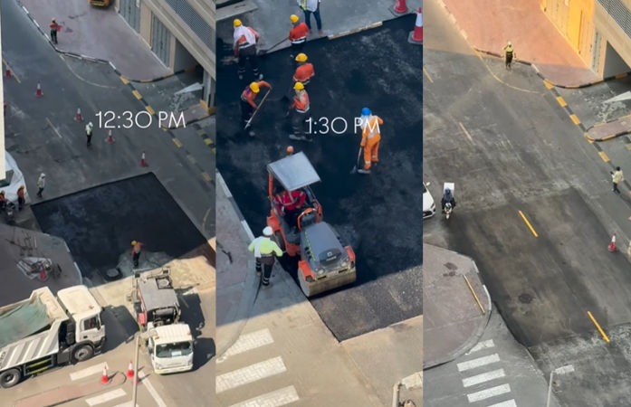 Nitish962571's tweet photo. Complaint at 11 AM about potholes...And completion at 4:30 PM..in just 5:30 Hours... it's not INDIA it's DUBAI 👇 https://t.co/pmZFhvr48U