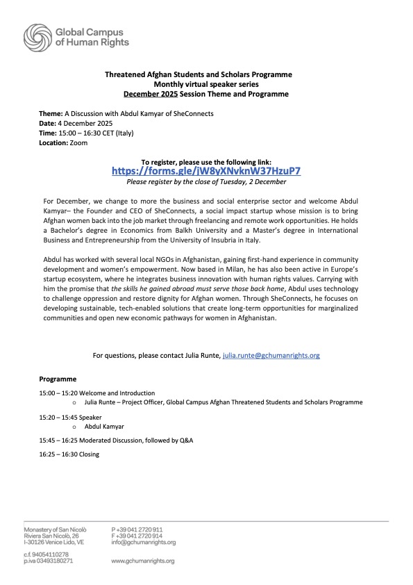 Global Campus of Human Rights tweet media