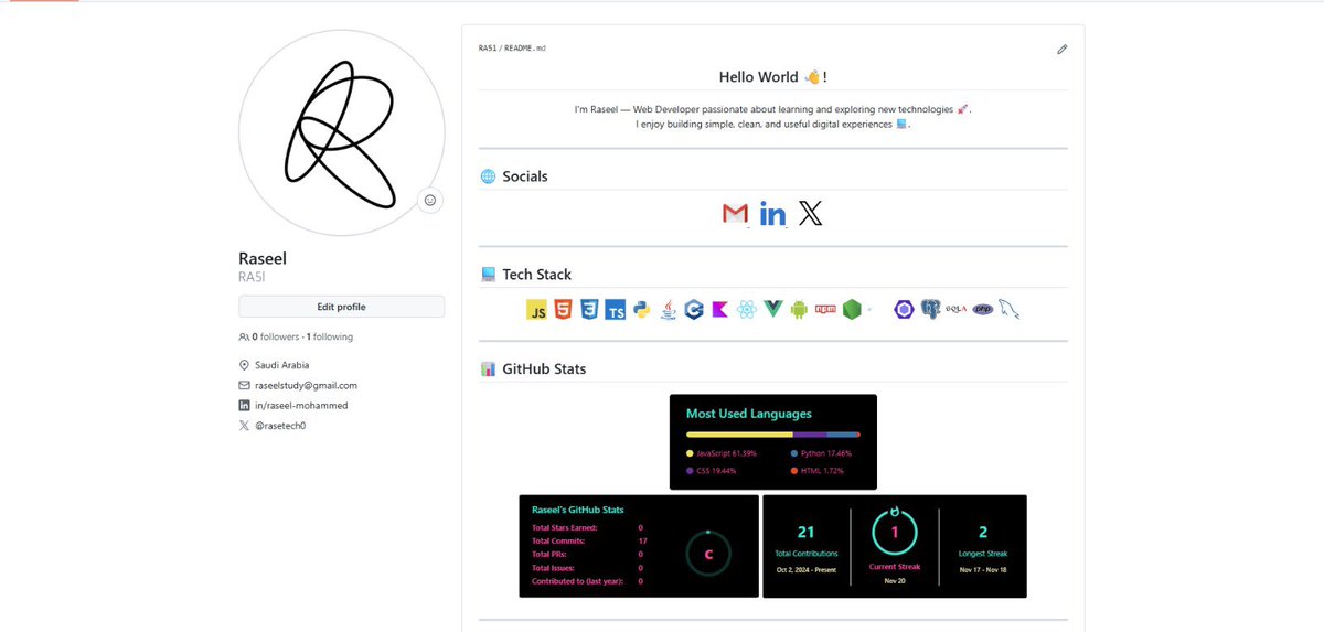 rasetech0's tweet image. الحمدلله خلصت Read me القيتهوب 🥳
و الان بإذن الله ننطلق برحلة المشاريع 🫡