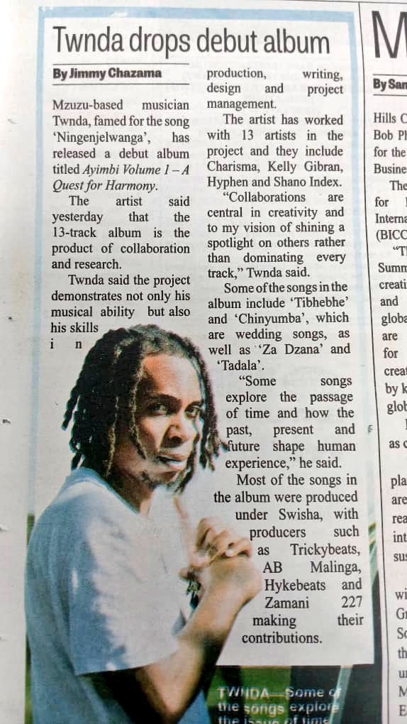 AudioRockSwisha's tweet photo. Ayimbi Vol.1 by Jimmy Chazama

AyimbiSZN. https://t.co/OiaP7EfvZb