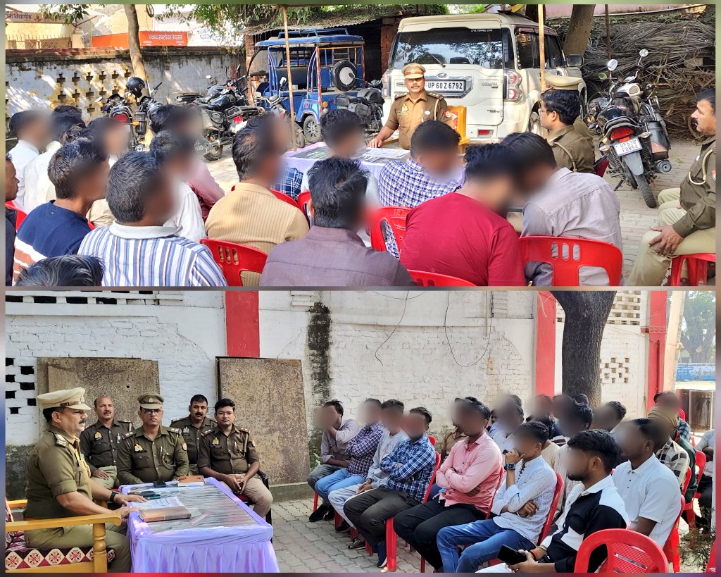 bahraichpolice's tweet image. #Spbahraich के निर्देशन में थाना रिसिया द्वारा डीजे संचालकों की मीटिंग की गई माननीय सर्वोच्च न्यायालय के आदेशों निर्देशों से अवगत कराते हुए डीजे की ध्वनि तथा ऊंचाई को कम करने हेतु निर्देशित किया गया साथ ही उच्चाधिकारियों के आदेशों निर्देशों से भी अवगत कराया गया ।
#Uppolice