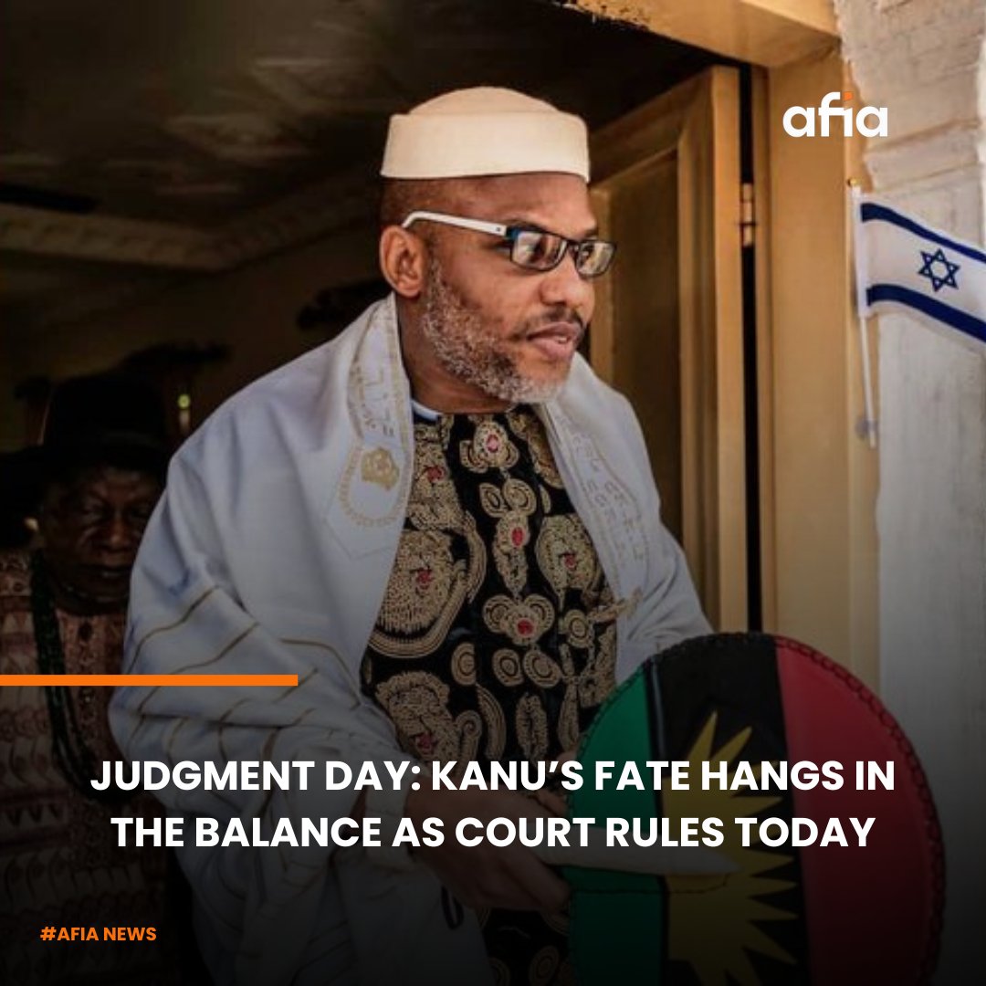 Francischukey's tweet image. All eyes are on the Court of Appeal. Today&apos;s ruling on Nnamdi Kanu is more than a legal judgment—it is a defining moment for justice, the rule of law, and the soul of the nation.