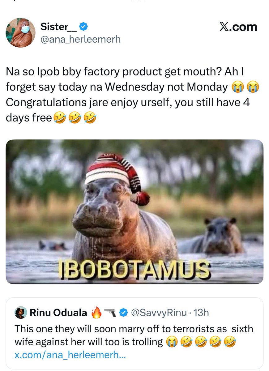 torty_mercy's tweet image. Nigeria has an Igbo problem. Terrorist wife wants to reply to Rinu who is a loudly Yoruba lady and she’s involving Igbos. 

Now I get it, the Igbos are the oxygen Nigerians breathe.