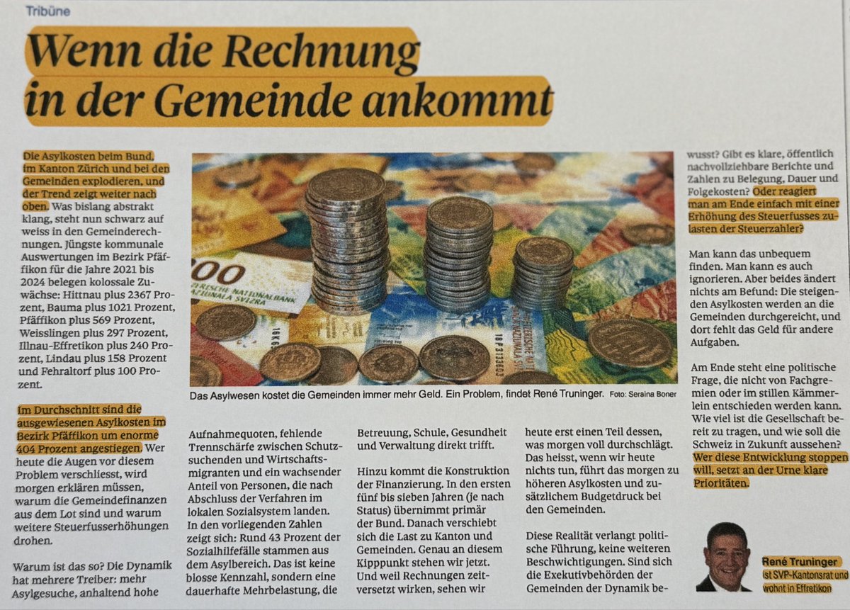 ReneTruninger's tweet photo. „Explodierene Asylkosten“ oder „Wenn die Rechnung in der Gemeinde ankommt!“🇨🇭

Alle Details:
https://t.co/yexXjCYevo

#Asylkosten #explodieren #Steuerzahler #richtigWählen #SVP https://t.co/HC5ZQD2SDY