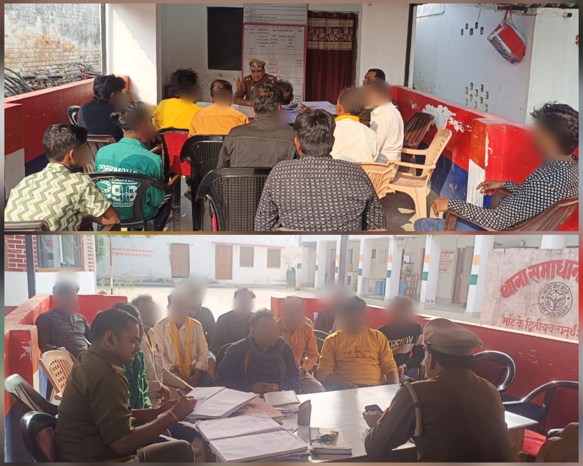 bahraichpolice's tweet image. #Spbahraich के निर्देशन में थाना फखरपुर द्वारा डीजे संचालकों की मीटिंग की गई माननीय सर्वोच्च न्यायालय के आदेशों निर्देशों से अवगत कराते हुए डीजे की ध्वनि तथा ऊंचाई को कम करने हेतु निर्देशित किया गया साथ ही उच्चाधिकारियों के आदेशों निर्देशों से भी अवगत कराया गया ।
#Uppolice