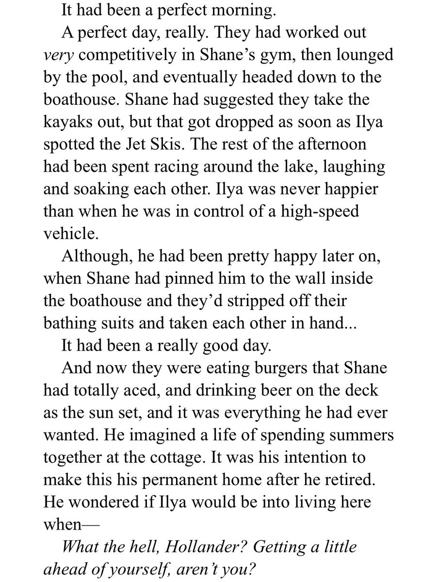 ilyaswink's tweet photo. shane’s idea of a perfect day is so domestic it makes my heart ache & he’s thinking long-term - ‘these were the thoughts that consumed him these days: ilya meeting his parents, ilya spending the summers with him, ilya making a home with him’ 😭😭😭
#HeatedRivalryReread #Chapter24 https://t.co/g4cdPxefSe
