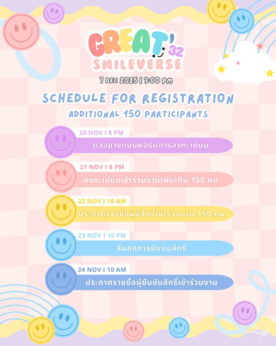 9090letsgo's tweet image. ✏️รับลงทะเบียนรอบเพิ่มเติมวันเกิด เกรท สพลนะคะ

✅ รอบแรกได้ลำดับ 1x ค่ะ

• ค่าบริการ 200฿ ราคาเดียว
→ สนใจ DM ได้เลยค่า

#Great32Smileverse
#grtsp #เกรทสพล

✏️Form Filling Service 
🌐Interfans ✔️
✅DM to inquire