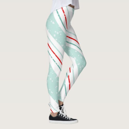 ArrayStores's tweet image. Christmas Diagonal Stripes Mint Green ID440 Leggings #christmas, #typography, #magic #and #wonder, #Leggings ArrayforCards