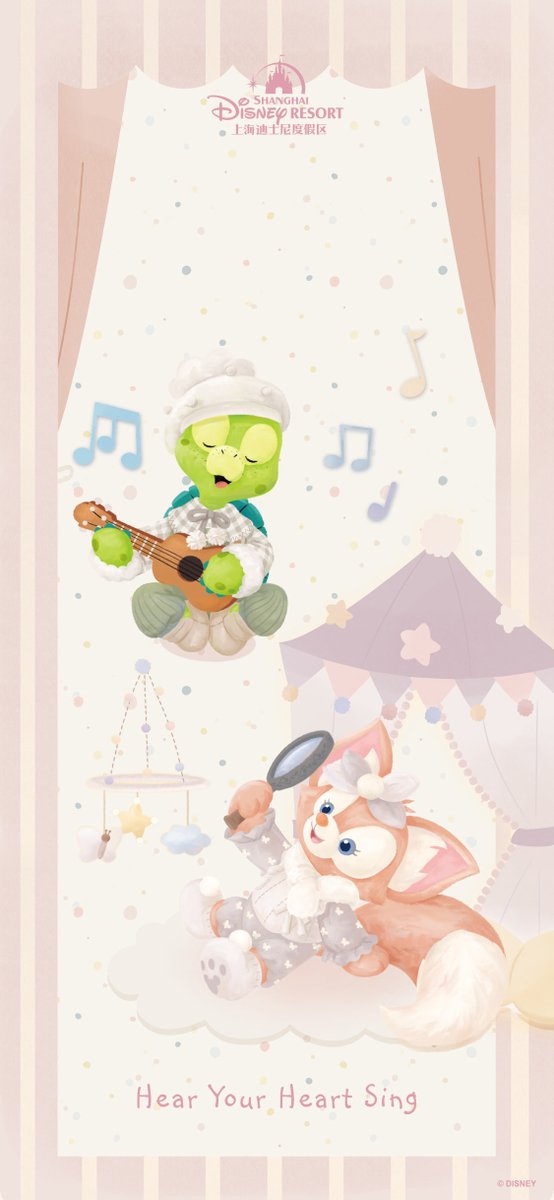 リーナちゃん様 上海ディズニーの新しい壁紙が可愛すぎて…🌙🩷 おやすみ前の癒し、ここ
