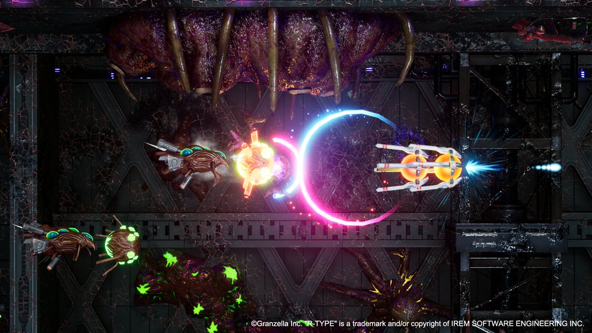 rtypefinal2_jp's tweet image. 【R-TYPE FINAL 2 ガチャ_その2】
「R-TYPE FINAL 2 1/180 次元戦闘機コレクション vol.1」でフォースが2個出たよ！！
R機体『F-A スタンダード・フォース』風
#RTypefinal2 #RTypeFinal3 #RTypeTactics #RTYPE #ガチャガチャ #トイズキャビン