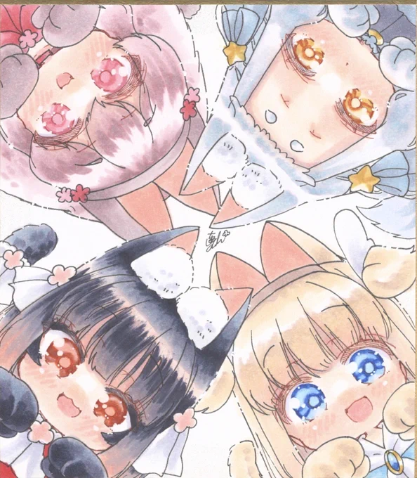 にゃん #ねこしっぽ展 #1日1絵ちま