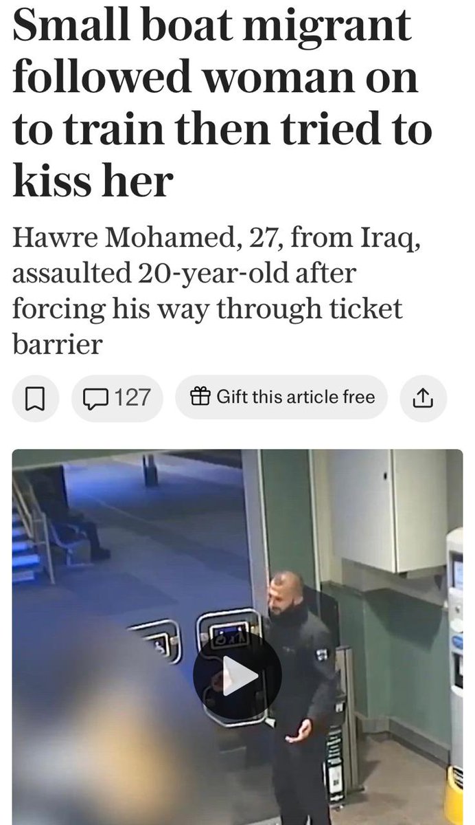 BethanyMiles__'s tweet image. An Iraqi small boat migrant assaulted a 20-year-old girl at a train station

We will not hear about this from government officials because it is &quot;r*cist&quot; to say that illegal migrants are a danger to our society.

The Labour Party will ignore it, as always.
#LabourOut #votereform