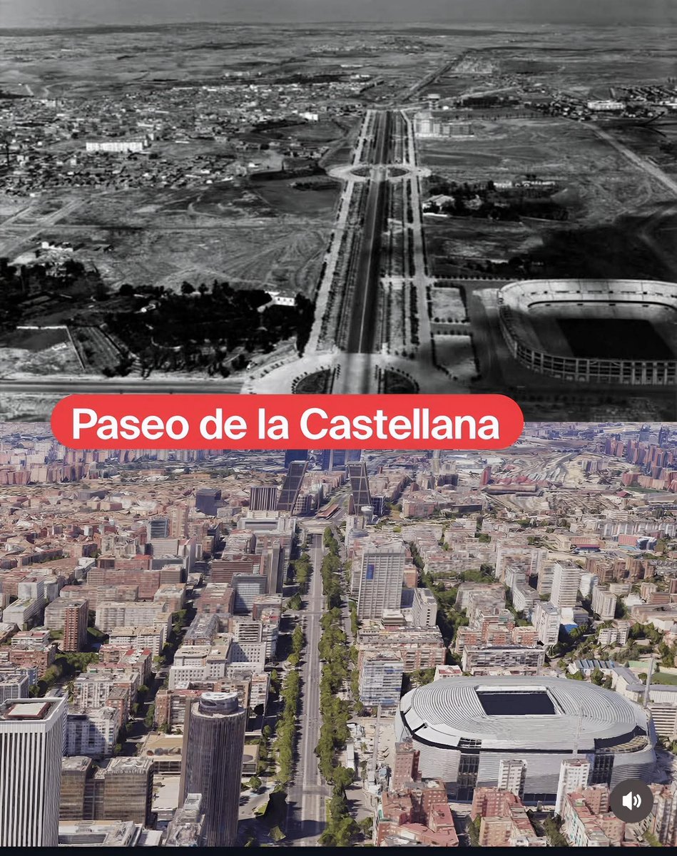 Lavozgalactica's tweet image. Que no se olvide que el Santiago Bernabéu estaba antes que todos los edificios actuales.