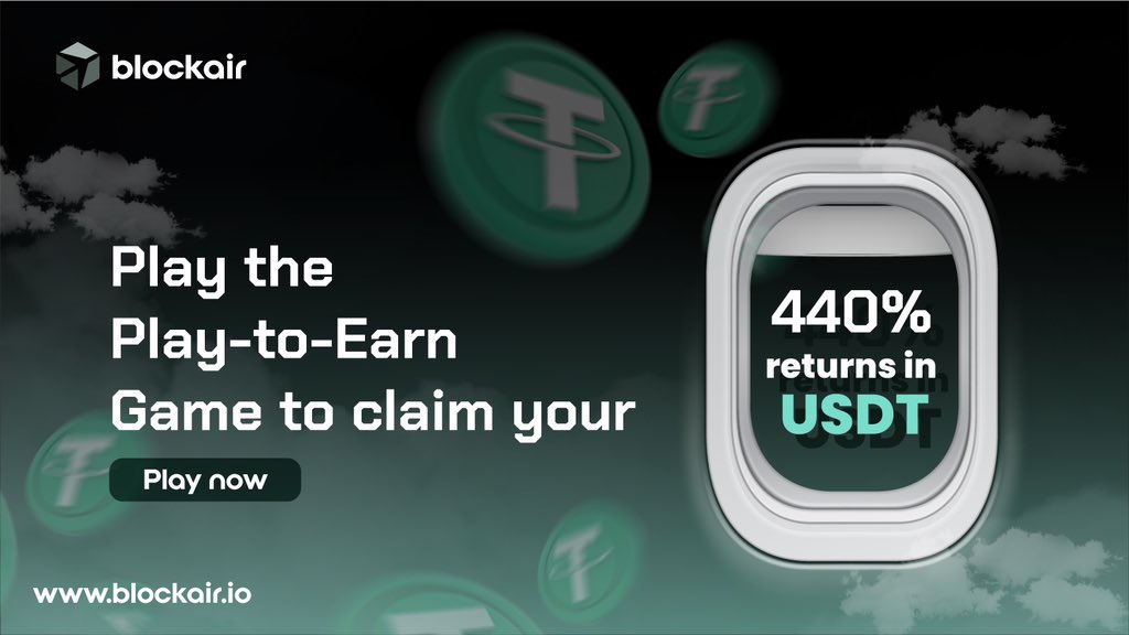 Dolanofweb3's tweet image. Ever wondered how your flights could actually earn you money? With @Blockair_P2E , they can up to 440% of your investment! ✈️

Every flight, from passenger to captain, grows your rewards in stable USDT. Your Passport NFT, completed flights, and referrals all work together to…
