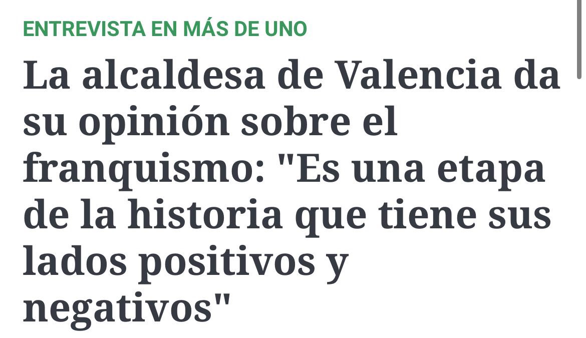 Dime de qué presumes y te diré de qué careces.

Quienes van de defensores de la libertad resulta que le ven lados positivos a un régimen opresor sin derechos ni libertades para españoles y españolas.

🇪🇸Mucha bandera, pero pronto se les ve el plumero.

ondacero.es/programas/mas-…