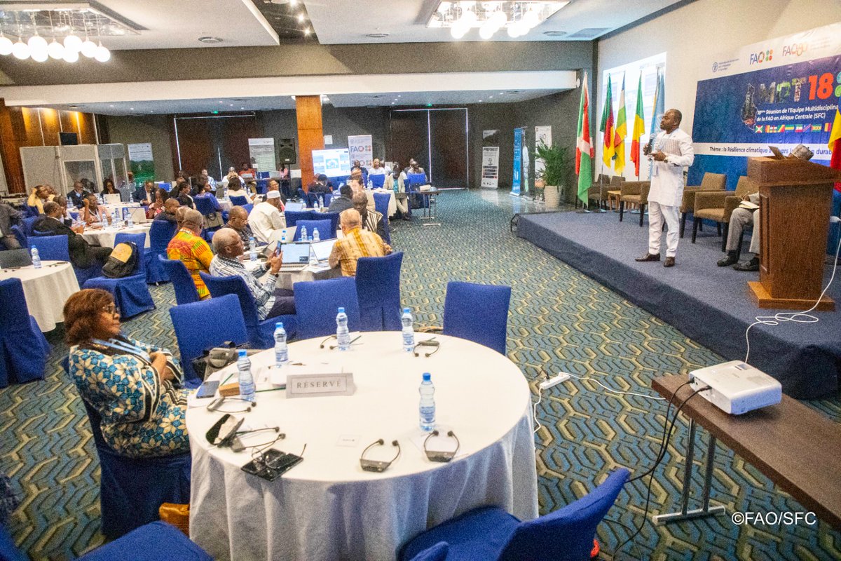 🌍Résilience climatique
📍Au #MDT18 en cours au 🇬🇦, Dr Ramses Meyong, climatologue à <a href="/OnaccCmr/">Observatoire Nat. sur les Changements Climatiques</a>, partage l'expérience du #Cameroun en soulignant que bien cerner les risques, les surveiller et communiquer pour alerter sont les clés du succès d’un système d’alerte précoce performant
