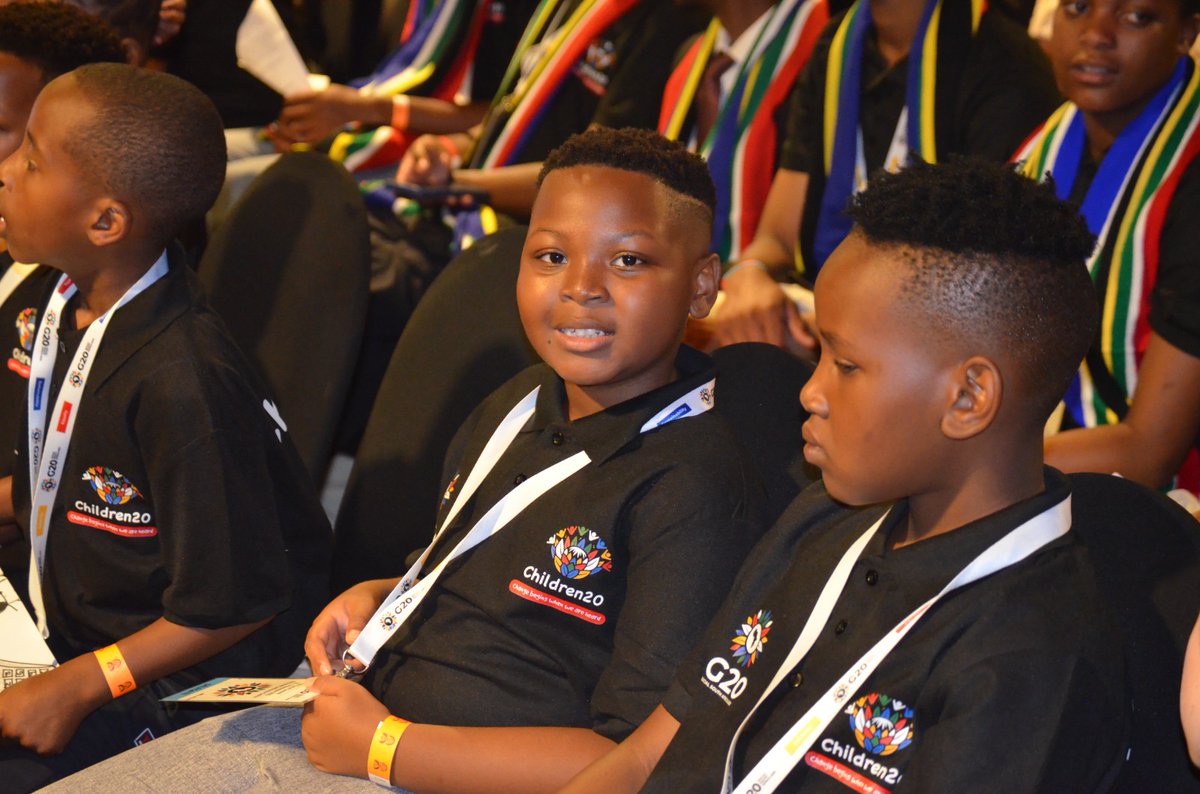 NMCF_SA's tweet photo. 📣 We've arrived at the #G20SouthAfrica Social Summit, where children from across the continent are stepping into global leadership spaces.👧🏾🧒🏽As we mark 30yrs of serving children, we’re proud to support this historic moment where young people have a real seat at the table. #CH20 https://t.co/YhCni4tlmu