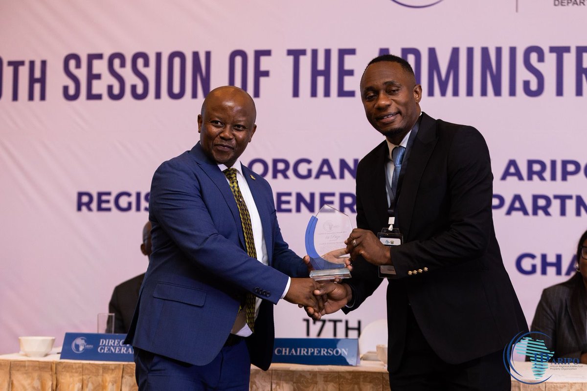 BemanyaT's tweet photo. Proud to recognise and celebrate the top three journalists from the 2nd @_ARIPO Intellectual Property Journalists Awards during the 49th Session of the Administrative Council.

Congratulations to the winners:
1st – Mr. Lloyd Makonya @tmakonya (Zimbabwe)
2nd – Mr. Daniel Samson @DanielChanger (Tanzania)
3rd – Ms. Dorcas Letuka (Lesotho)

Your insightful reporting on IP issues continues to make IP visible, relevant and vital to Africa’s innovation journey.

The media plays a crucial role in informing the public about intellectual property and its benefits. Journalists remain at the forefront of raising awareness of IP’s impact on communities and economies across Africa.