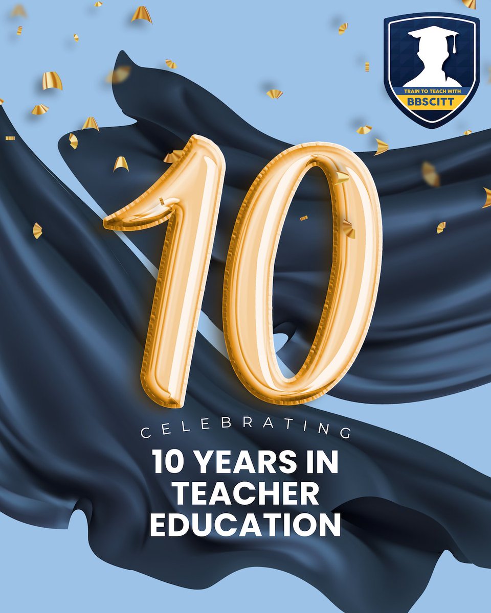 BBSCITT's tweet image. We’re celebrating 10 years in teacher education🎉
BBSCITT has been training the very best teachers since 2015 to offer an exceptional education to all children and young people👏
#CareerInTeaching #BBSCITT
