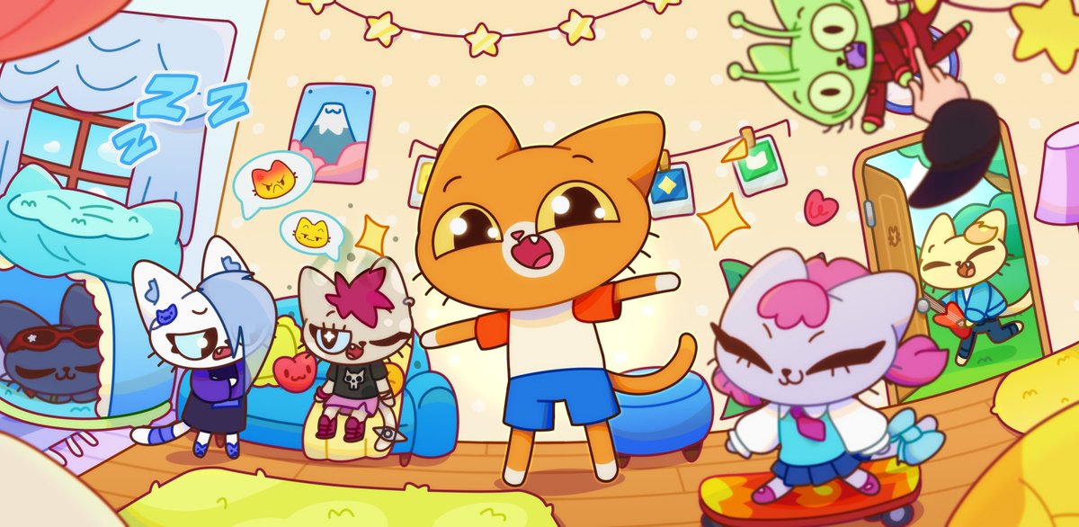 In our game, raising a kitten is just the start.

You’ll grow your home, develop your pet, visit other kittens, explore the world, collect items and build a cozy life full of tiny adventures 💛