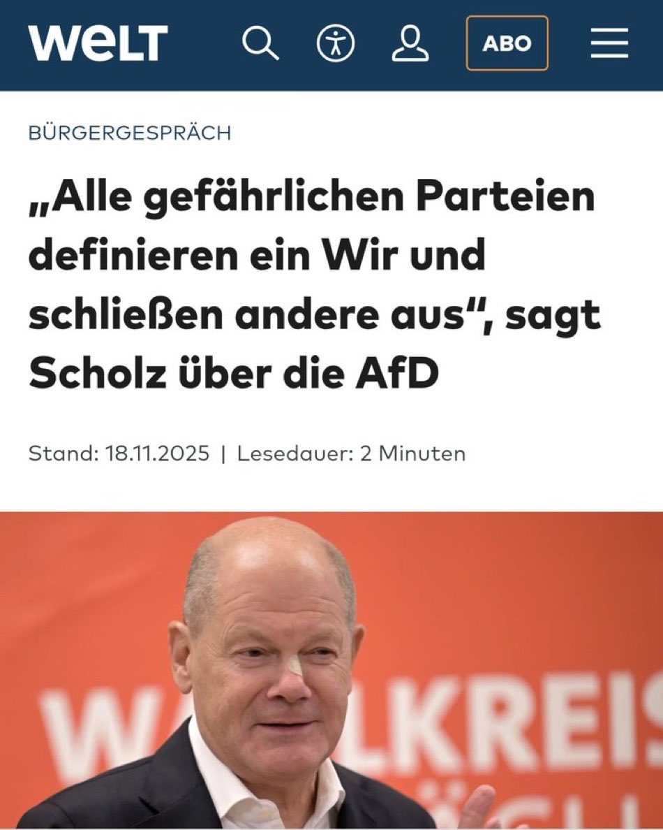 Dummheit &amp; null Selbstreflexion.
Schon bei Steinmeier dachte man, er warnt vor dem eigenen Faschismus.