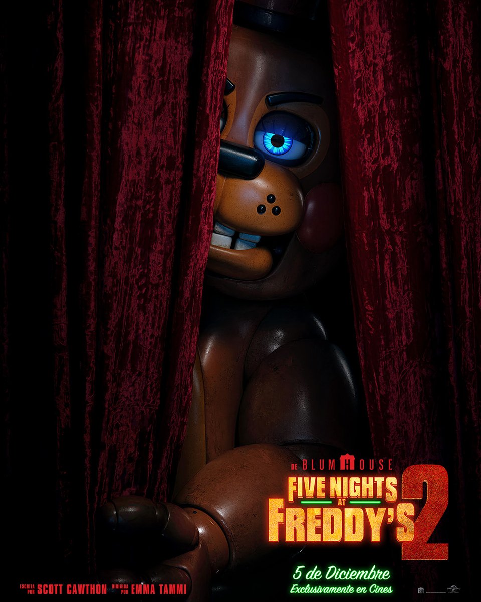 Universal_Spain's tweet image. Freddy y sus amigos te esperan 🔪 ¡Que empiece el show! #FiveNightsAtFreddys2
