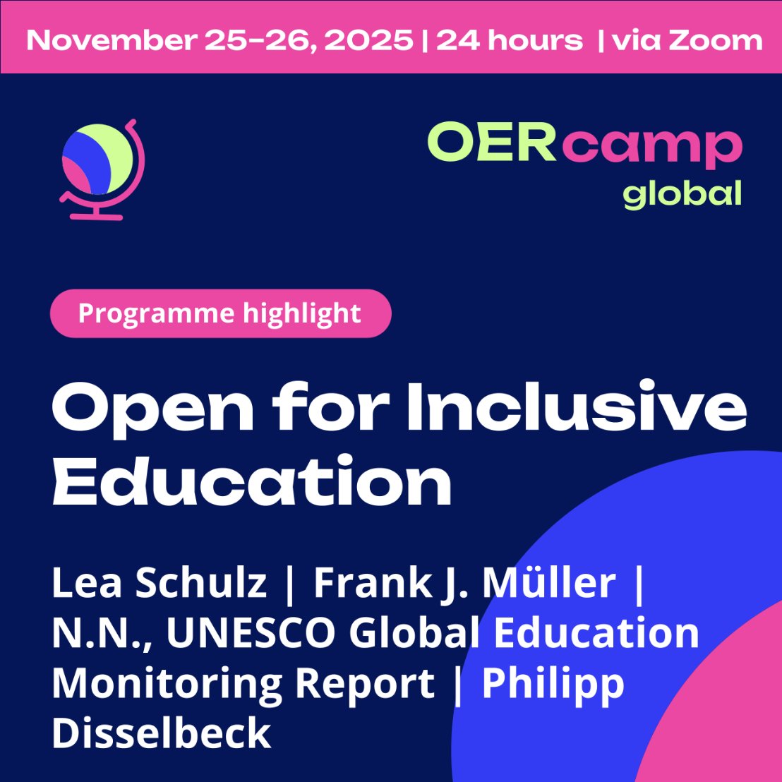 GEMReport's tweet image. Next week, we will join partners in Germany for #OERcampGlobal 2025 to advance open, inclusive and accessible learning.

We will contribute to the session Open for Inclusive Education, exploring how #OER can support progress toward #SDG4.

Join us: go.oercamp.de/global-2025/ta…